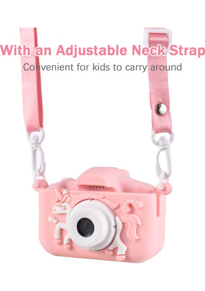 Çocuk Dijital Kamera 1080P Çift Lens IPS Ekran Dahili Pil Sevimli Çerçeveler (Yurt Dışından) fırsatları
