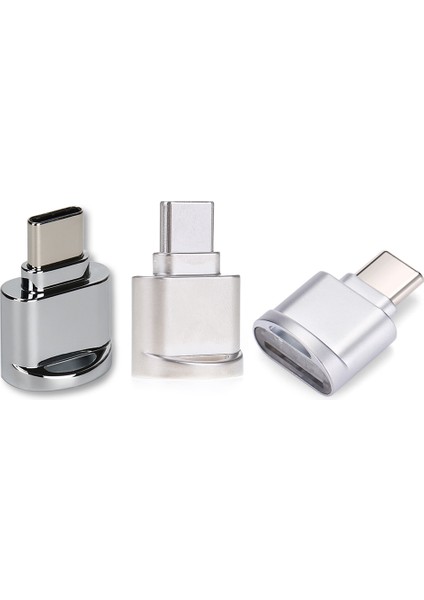 Alüminyum USB C Kart Okuyucu Otg Adaptör - Mac/windows, Tf/flash Bellek Uyumlu (Yurt Dışından)
