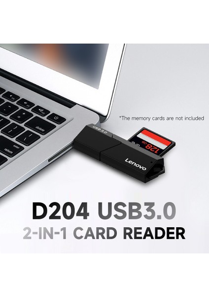 D204 Usb3.0 Yüksek Hızlı Çift Yuvalı Sd/tf Kart Okuyucu (Yurt Dışından)