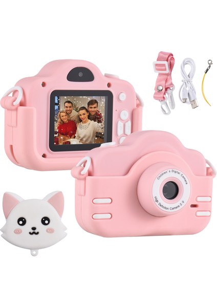 Çocuk Dijital Kamera 1080P Çift Lens IPS Ekran Dahili Yılbaşı Hediyesi (Yurt Dışından)