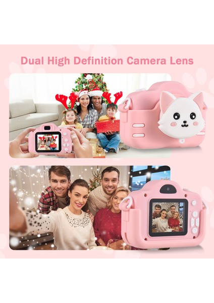 Çocuk Dijital Kamera 1080P Çift Lens IPS Ekran Dahili Yılbaşı Hediyesi (Yurt Dışından) fırsatları