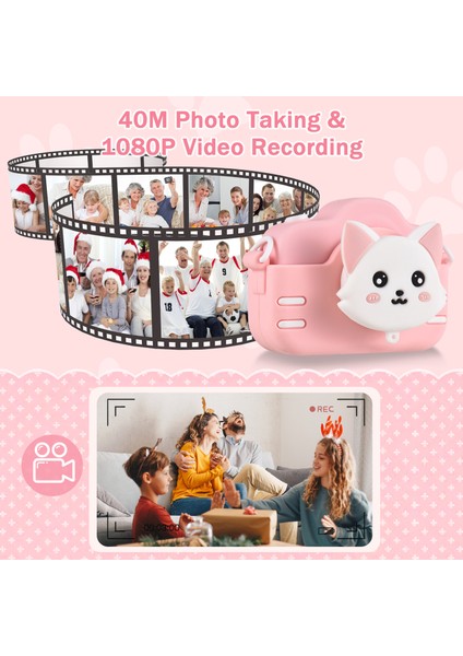 Çocuk Dijital Kamera 1080P Çift Lens IPS Ekran Dahili Yılbaşı Hediyesi (Yurt Dışından) indirimleri