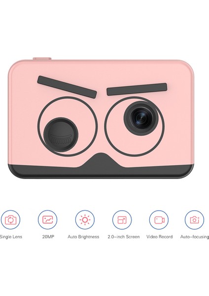 Çocuk Kamerası 20MP 1080P Otomatik Odaklama 2.0 IPS Yerleşik Oyunlar Çıkartmalar 32GB Askılık (Yurt Dışından) fiyatları