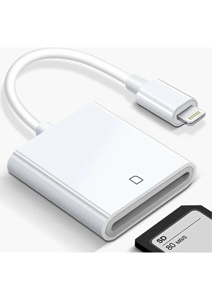 Lightning Sd Kart Okuyucu Adaptörü - Iphone/ipad Için Av Kamerası Görüntüleyici (Yurt Dışından)