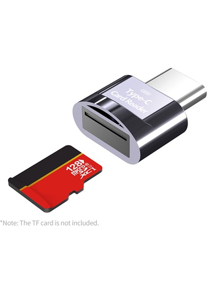USB 3.1 Type C Kart Okuyucu Telefon Tablet Laptop Gri (Yurt Dışından)