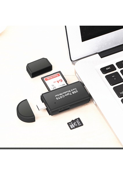 114E USB Type-C 3.1 Otg Çift Amaçlı Kart Okuyucu Renkli Kutu (Yurt Dışından)