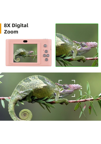 1080P 50MP Dijital Fotoğraf Makinesi Çift Lens 8x Zoom 2.4 Inç Ekran 32GB Öğrenci Hediyesi (Yurt Dışından) fırsatları