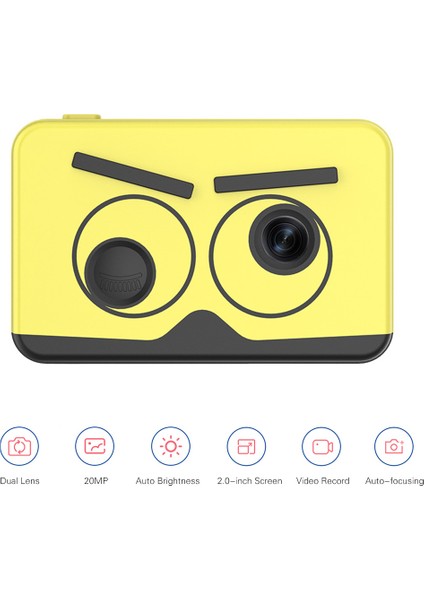 Çocuk Kamerası 20MP 1080P IPS Ekran, Dahili Oyunlar & Çıkartmalar, 32GB Bellek, Askılık (Yurt Dışından) fırsatları