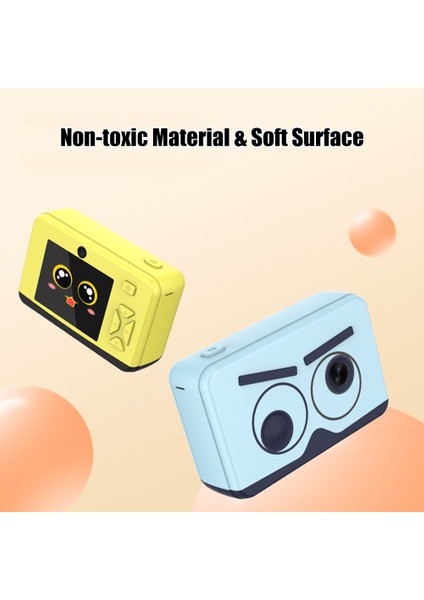 Mavi Hd Çift Lens Çocuk Dijital Kamera Oyuncak (Yurt Dışından)