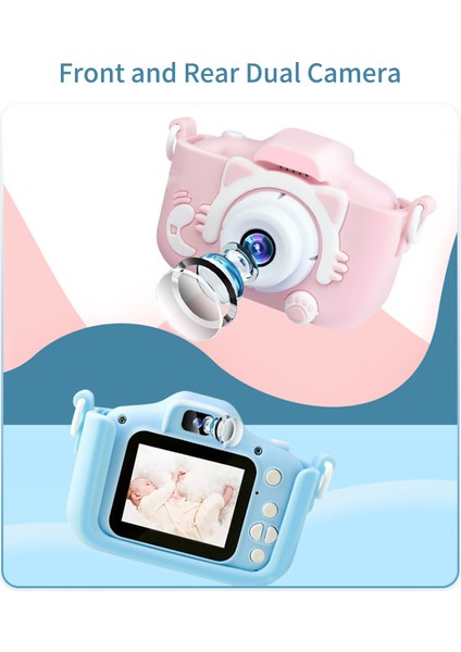 Çocuk Dijital Kamera 20MP 1080P Hd Şarj Edilebilir 32GB Bellek 4.8 cm Ekran 3-10 Yaş (Yurt Dışından) fiyatları