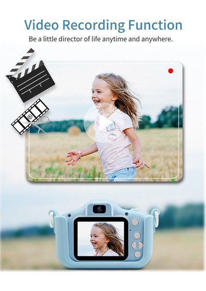 Çocuk Dijital Kamera 20MP 1080P Hd Şarj Edilebilir 32GB Bellek 4.8 cm Ekran 3-10 Yaş (Yurt Dışından) indirimleri