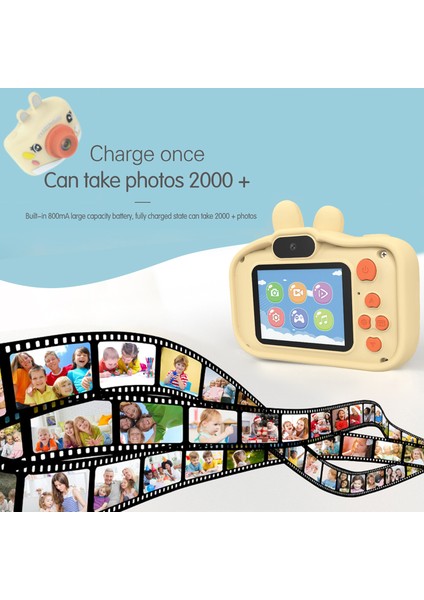 Çocuk Dijital Kamera - Çift Lens, 2 Inç IPS Ekran, 1080P Video, 8x Zoom, Dahili Pil (Yurt Dışından) modelleri