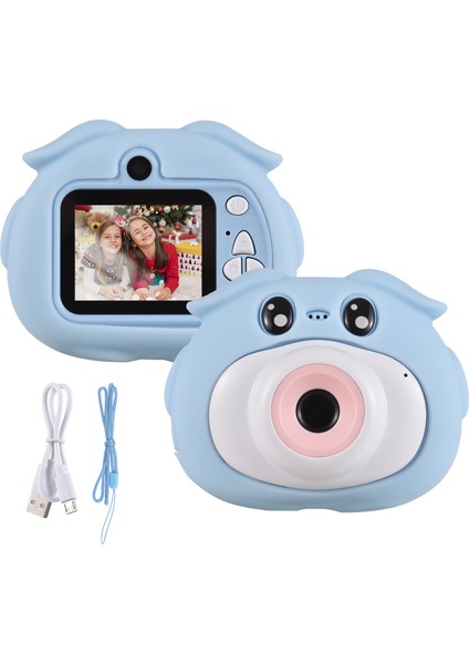 Çocuk Dijital Kamera 1080P Çift Lens 2 Inç IPS Dahili Pil Hediye (Yurt Dışından)