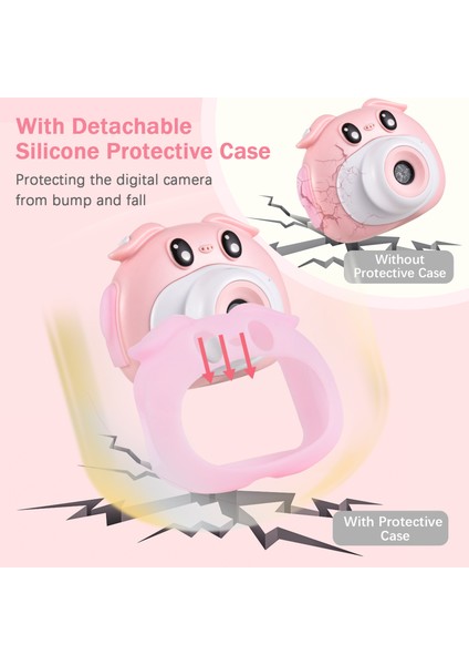 Çocuk Dijital Kamera 1080P Çift Lens 2 Inç IPS Dahili Pil Hediye (Yurt Dışından) fiyatları