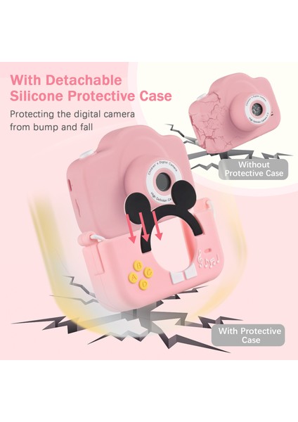 Çocuk Dijital Kamera 1080P Çift Lens 2.0 IPS Ekran 4x Zum Dahili Pil (Yurt Dışından) fiyatları