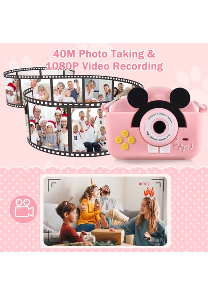 Çocuk Dijital Kamera 1080P Çift Lens 2.0 IPS Ekran 4x Zum Dahili Pil (Yurt Dışından) modelleri