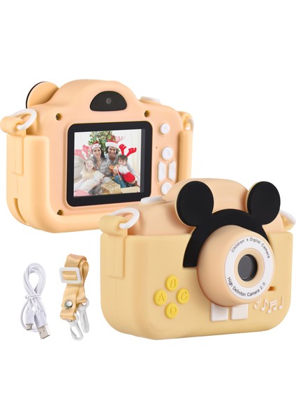 Çocuk Dijital Kamera 1080P Çift Lens 2.0 IPS Ekran Dahili Pil Hediye (Yurt Dışından)
