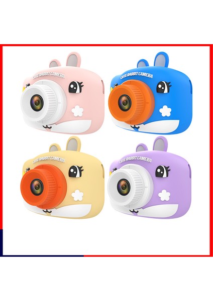 H9S Çocuk Kamerası Hd Çizgi Film Silikon Kılıf 32GB Hafıza Kartı Dijital Oyuncak (Yurt Dışından) fırsatları