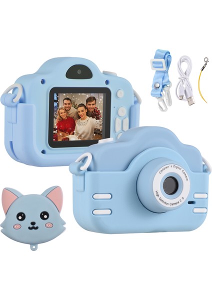 Çocuk Dijital Fotoğraf Makinesi 1080P Dual Lens IPS Ekran 4x Zoom Dahili Pil (Yurt Dışından)
