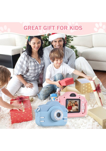 Çocuk Dijital Fotoğraf Makinesi 1080P Dual Lens IPS Ekran 4x Zoom Dahili Pil (Yurt Dışından) modelleri