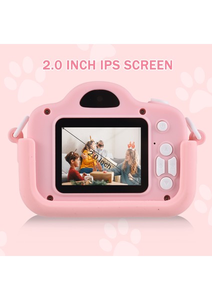 Çocuk Dijital Fotoğraf Makinesi 1080P Dual Lens IPS Ekran 4x Zoom Dahili Pil (Yurt Dışından) fırsatları