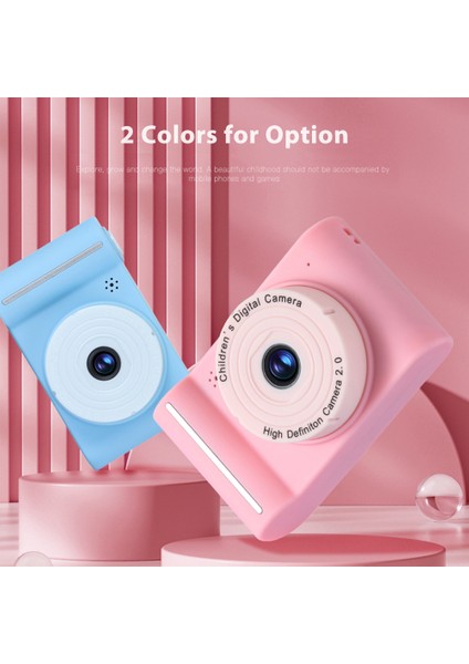 Çocuk Dijital Fotoğraf Makinesi 1080P Çift Lens 2.0 IPS Ekran Dahili Pil Yeni Yıl Hediyesi (Yurt Dışından) fiyatları