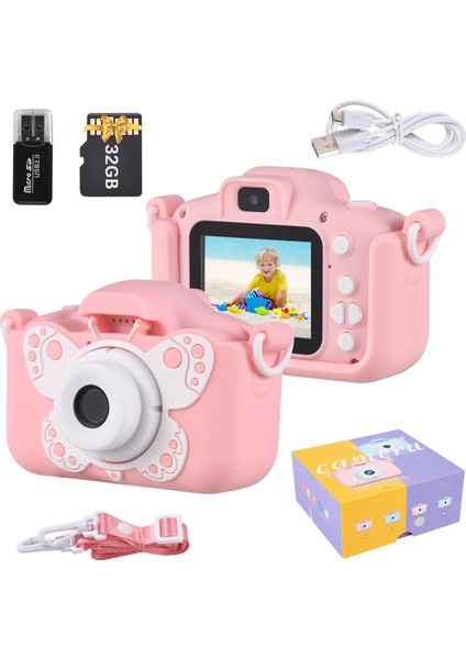 Tomfoto X7 Mini Çocuk Kamerası 20MP Çift Lens 2 Inç IPS Ekran (Yurt Dışından)