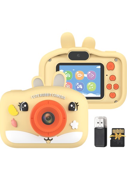 Çocuk Dijital Kamera 1080P Çift Lens 32GB Dahili Pil (Yurt Dışından)