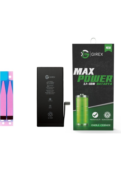 Girex Apple iPhone 8g Plus Güçlendirilmiş Batarya Yüksek Kapasite 3620 Mah