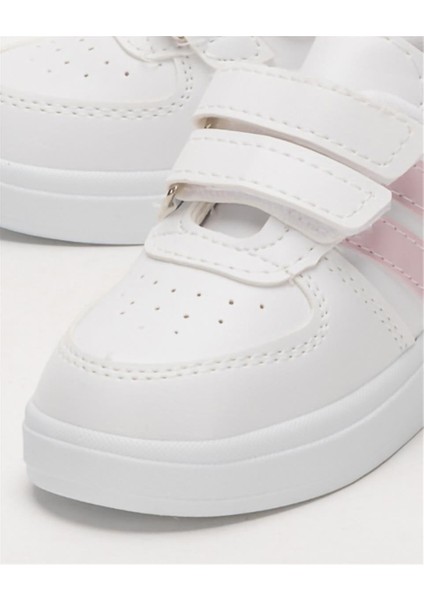 Işıklı Unisex Rahat Hafif Çocuk Spor Ayakkabı BEYAZ - PUDRA indirimleri