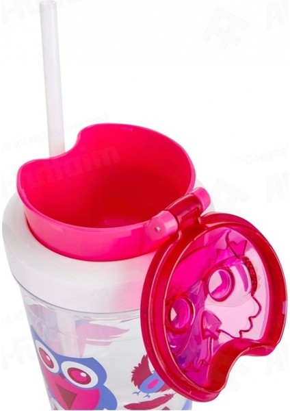 Snack Atıştırmalık Tritan Bardak 350ML - Pembe