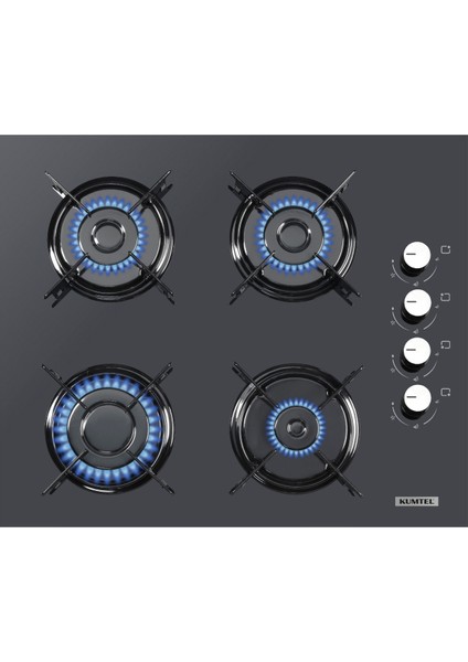 Kristal Antrasit ( Gri ) Cam Ankastre Set