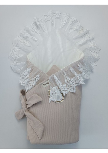 Dantelli Bebek Battaniyesi %100 Pamuklu Doğal Organik Uyku Kundağı Hediyelik Yenidoğan Mevlütlük fırsatları