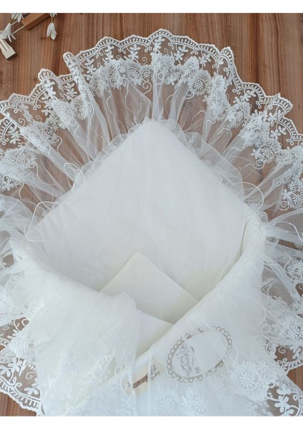 Dantelli Bebek Battaniyesi Pamuklu Doğal Uyku Kundağı Hediyelik Yenidoğan Mevlütlük fiyatları