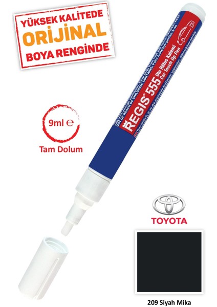 Oto Tam Örtücü Rötüş Kalemleri Toyota 209 Black Mika Çizik Giderici Oto R.kalemi