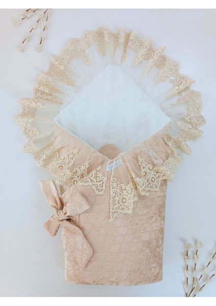 Dantelli Bebek Battaniyesi Pamuklu Doğal Uyku Kundağı Hediyelik Yenidoğan Mevlütlük fırsatları