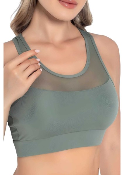 Kadın Tül Detaylı Crop Kadın Büstiyer modelleri