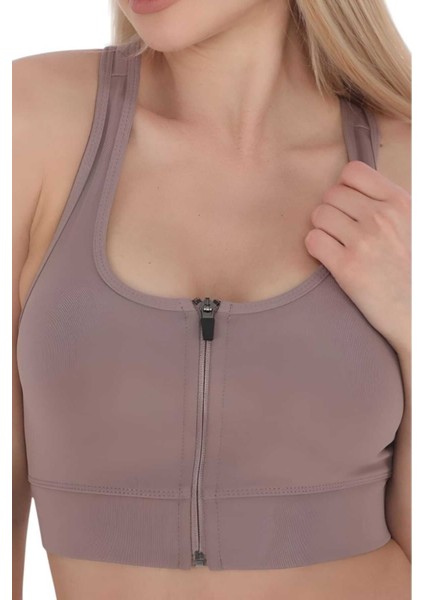 Kadın Fermuarlı Sporcu Crop Kadın Büstiyer fiyatları