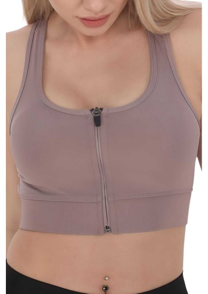 Kadın Fermuarlı Sporcu Crop Kadın Büstiyer modelleri