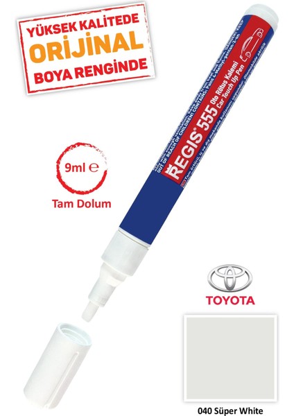 Oto Tam Örtücü Rötüş Kalemleri Toyota 040 Süper Beyaz Çizik Giderici Oto R.kalemi