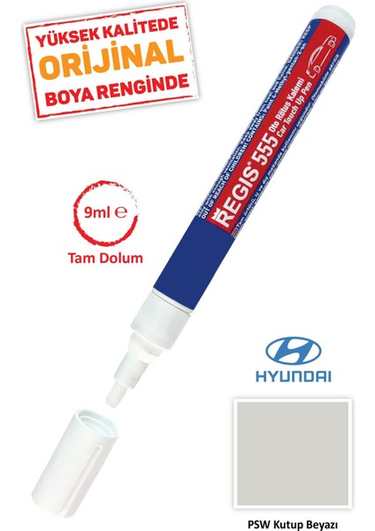 Oto Tam Örtücü Rötüş Kalemleri Hyundai Psw Kutup Beyazı Çizik Giderici Oto R.k