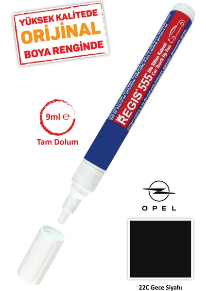 Oto Tam Örtücü Rötüş Kalemleri Opel 22C Gece Siyahı Çizik Giderici Oto R.k