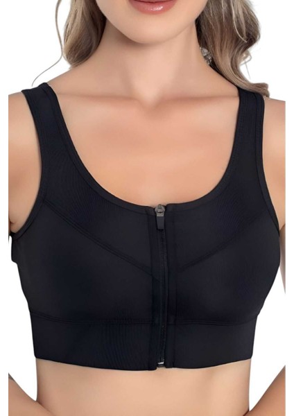 Kadın Fermuarlı Crop Kadın Fermuarlı Büstiyer