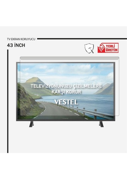 43" Inç 109 Ekran Tv Kırılmaz Ekran Koruyucu Ultra Dayanıklı Esnek Ekran Koruyucu