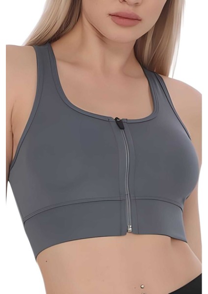 Kadın Fermuarlı Sporcu Crop Kadın Büstiyer fiyatları