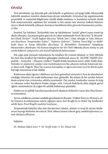 Klinik Teşhis (Propedötik, Semiyoloji, Muayene Usulleri) 2.baskı indirimleri