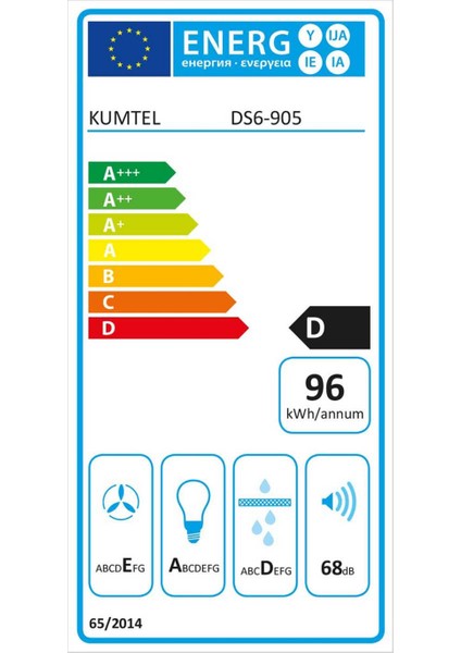 Beyaz Sürgülü Aspiratör DS6-905 W