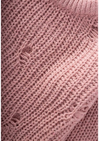 Selanik Triko Kazak 2-8 Yaş Pudra Pembe