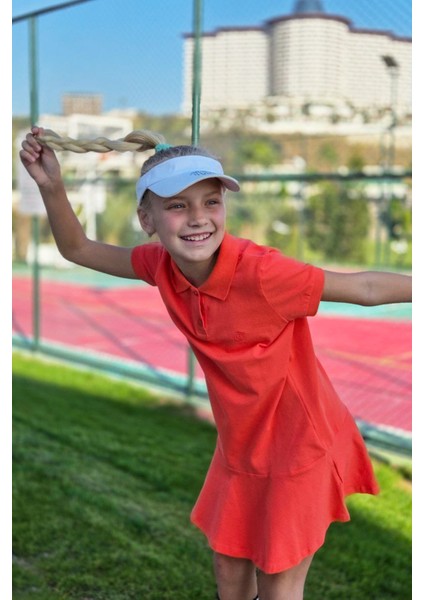 Leon Mercan Pamuklu Polo Yaka Kız Çocuk Elbise