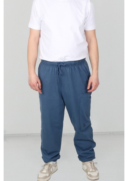 Adaptif Denim Mavi Hasta Bakım ve Tedavi Pantolonu